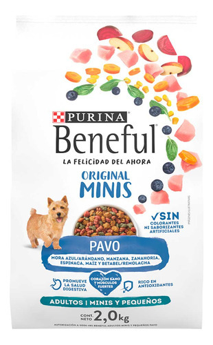 Alimento Seco Para Perro Beneful Sunrise Adulto Minis Original Pavo 2kg