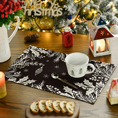Artoid Mode Juego 4 Manteles Individuales Navidad 30x45 Cm M
