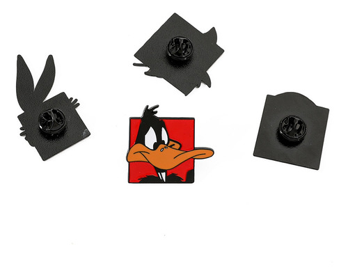 4 Pines Inspirados En Looney Tunes Con Broche Metálico Set 4 Caricaturas Warner Bros Looney Tunes