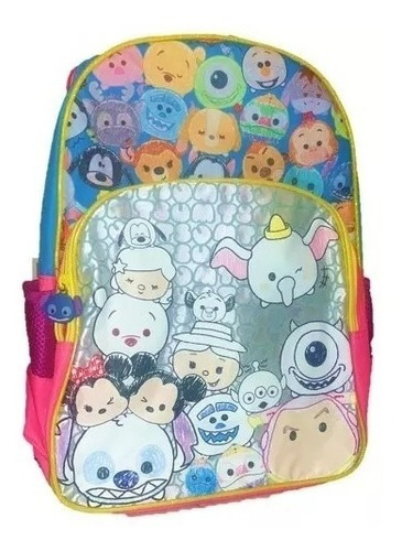 Mochila Escolar Primaria Tsum Tsum Disney Color Rosa