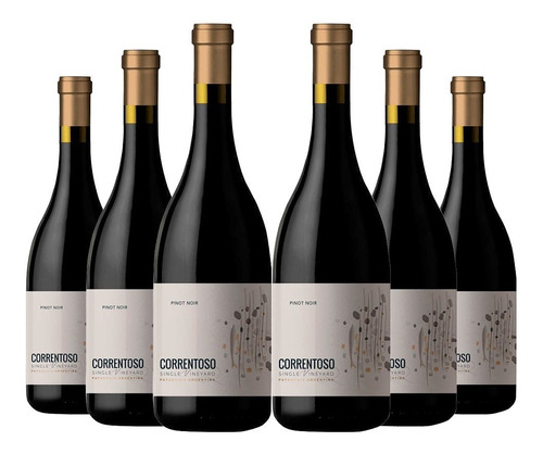 Vino Tinto Pinot Noir Correntoso Patagonia Vineyard Caja X6