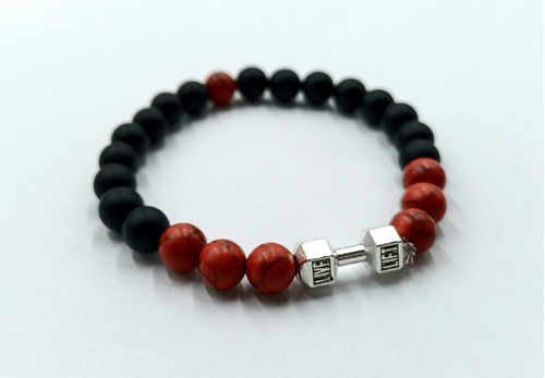 Bonita Pulsera Piedras Turquesa Roja Pesa Lift Live Gym B782