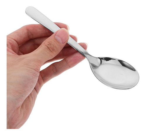 Práctica Cuchara De Acero Inoxidable Para Niños Y Hogar, 2 P