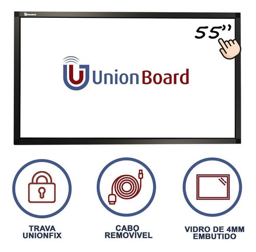 Moldura/lousa Interativa Touchscreen Unionboard 55