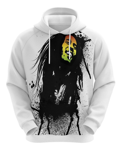 Blusa Moletom Bob Marley Cantor Compositor Reggae Silver#07
