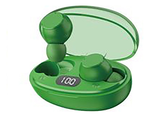 Auriculares Moreka Bluetooth + Caja Recargable Verdes Color Verde Color de la luz Blanco