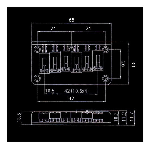 Ponte Fixa P/ Guitarra Stratocaster Standard Cromada Ronsani