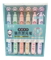 Comprar 6 Marcadores Marcatextos Papeleria Kawaii Colores Suaves 