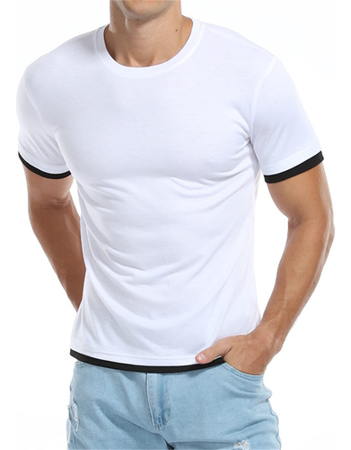 Aiyino Camiseta Deportiva De Manga Corta Para Hombre, Camise