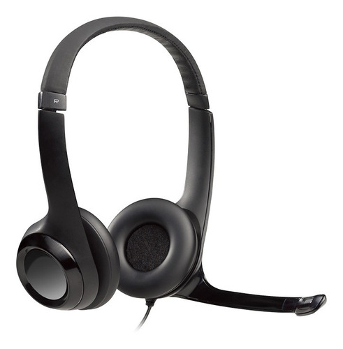 Imagen 1 de 4 de Auriculares Logitech H390 Headset Usb Con Microfono Negro Pc