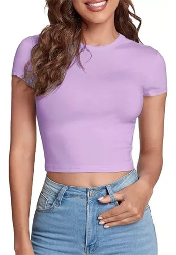 Blusa De Camiseta Delgada Básica Para El Ocio Femenino