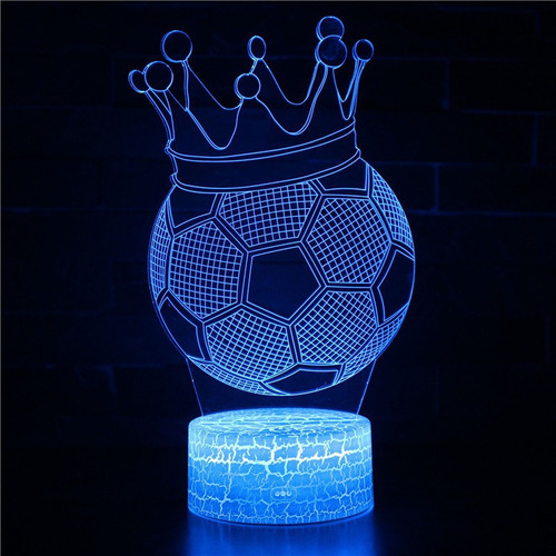 Luz Nocturna De Fútbol Infantil Vector Light 3d Led Acrílica