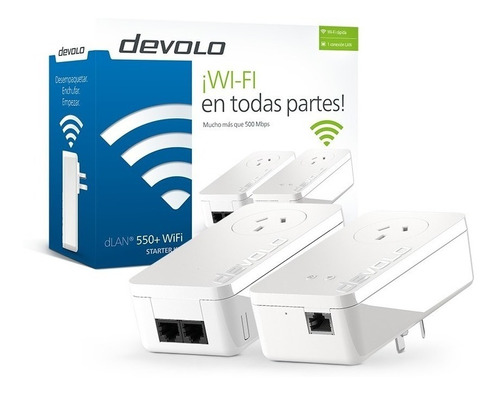 Sistema Wi-Fi mesh Devolo dLAN 550+ WiFi Starter Kit blanco 196V/250V