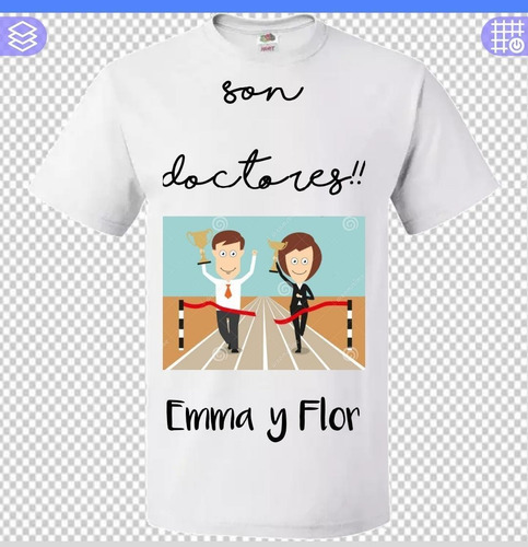 Imagen 3 de 4 de Remera Blanca Personalizada Niño Adulto Fiesta Despedida