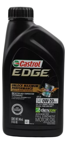 Aceite Castrol Edge 0w-20 946 Ml Sintético