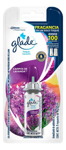 Glade Toque Repuesto - Lavanda - Unidad - 1 - 9 g (Incluye: Es repuesto)