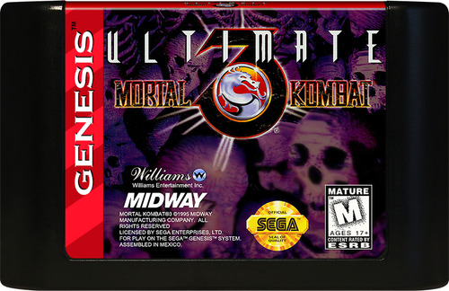 Cartucho Juego Ultimate Mortal Kombat 3 Sega Genesis 16 Bits