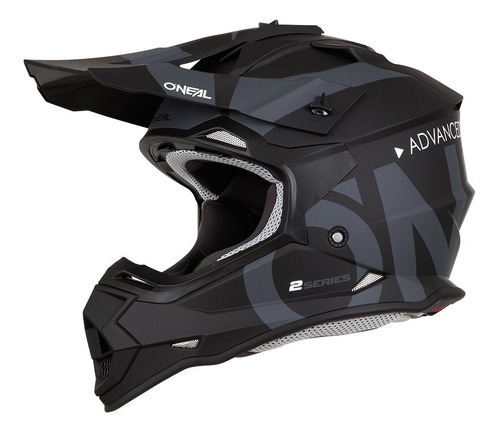 Imagen 3 de 8 de Casco Oneal Motocross Enduro 2 Series Slick Negro/ Gris