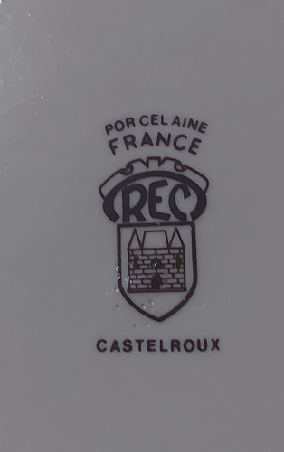 Plato Porcelana Rec France. Antiguos Trabajos De Francia. (Usado)