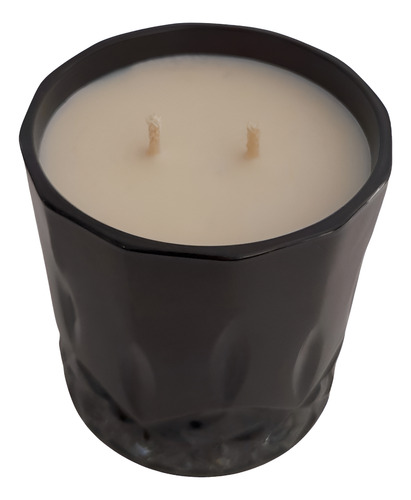 Vela De Soja Vaso Labrado Color De 300 Ml Negro Vaso Labrado Negro Azahar / Papaya - Coco Lima / Vaini Coco