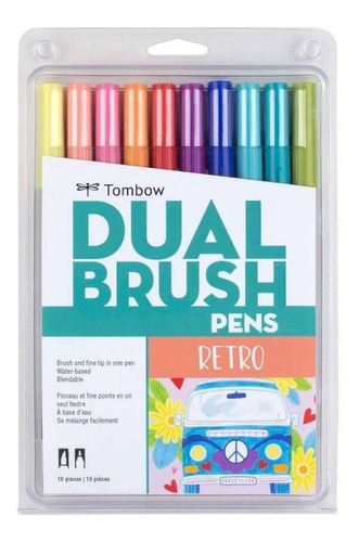 Tombow Dual Brush - Set 10 Marcadores Color Pastel