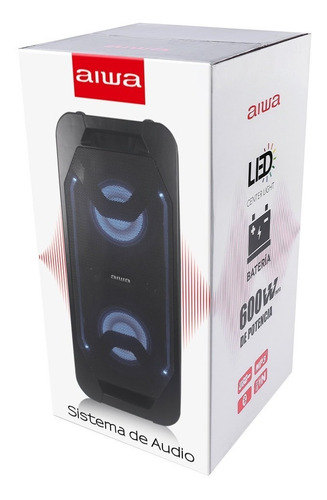 Imagen 2 de 2 de Parlante Portátil Karaoke Pedestal Aiwa Aw-pok6 - Vc