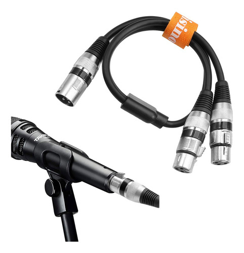 Cable Adaptador De Audio Xlr Macho A 2 Xlr Hembra Balanceado