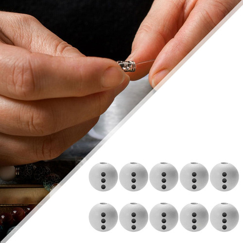 2 X 10 Cuentas De Madera Navideñas Para Manualidades,