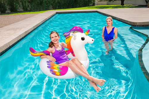 Imagen 2 de 6 de Unicornio Inflable Salvavidas Bestway