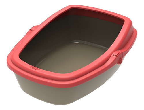 Sanitário Higiênico Médio Com Borda Wc King Colors Gatos Cor Gold/Vermelho