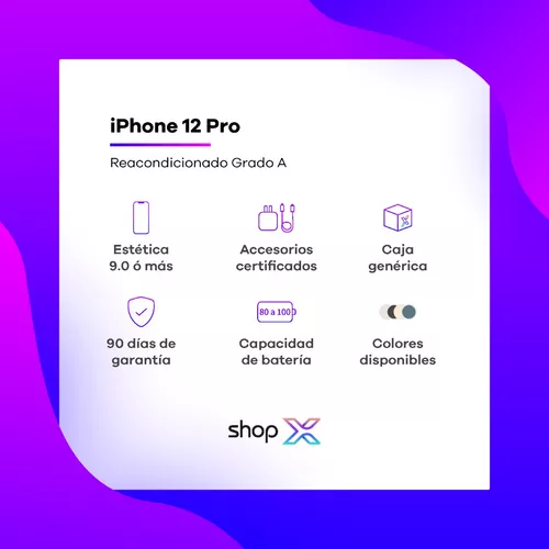 Apple iPhone 12 Pro – 128GB Reacondicionado (Grado A)