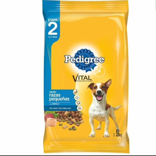 Pedigree Adulto Razas Pequeñas 9kg + 6 Pagos