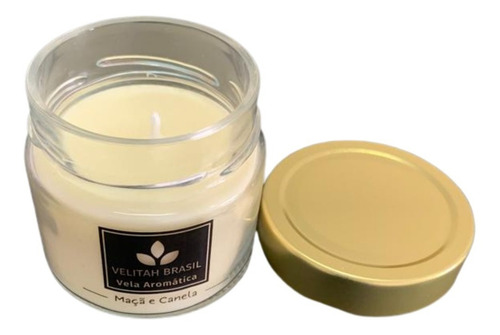 Imagem 3 de 3 de Vela Aromática Premium Maçã E Canela 140g 30h Aromatizada