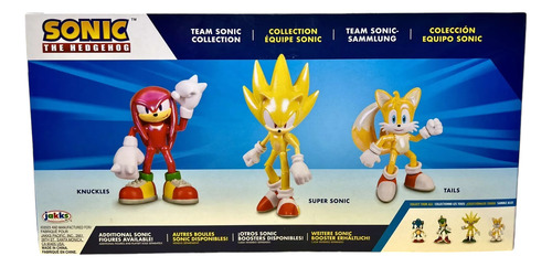 Super Sonic The Hedgehog Knuckles Tails 10cm Jakks Pacific