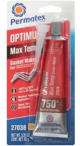 Creador De Juntas Permatex Silicon Rtv Optimun Red 3.35oz