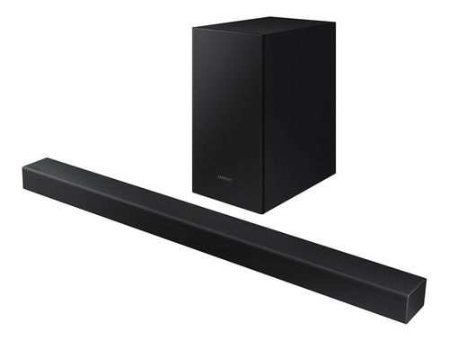Barra de sonido Samsung HW-r450 2.1 Bivolt 200 W Rms color negro 110 V/240 V