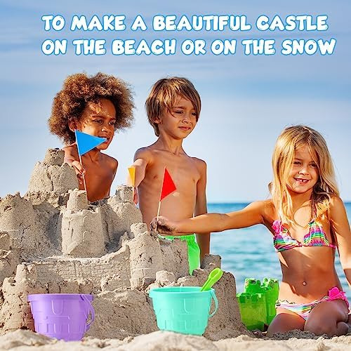 24 Juegos De Cubos De Playa Para Niños Con Palas, Castillo D
