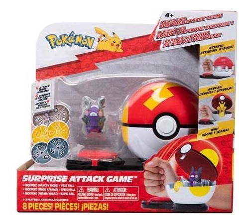 Pokemon Surprise Attack Game - Morpeko Hangry Con Fast Ball