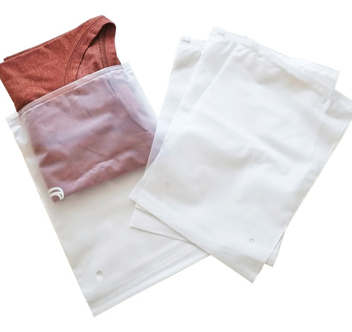 50 Saco Plástico Fosco 25x35 Zip Eva Shein Embalagem Roupa