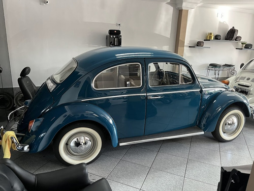 Fusca 1965 1200 Azul Atlantico Todo Original Motor Novo