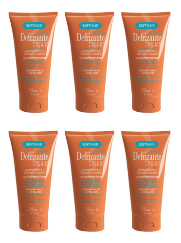 Defrizante Soft Hair 240 Ml Cachos - Kit C/ 6un