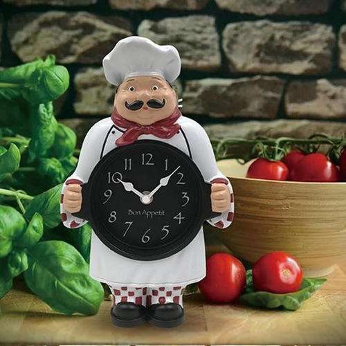 Reloj De Pared De Chef, Escultura De Pared Creativa, Reloj