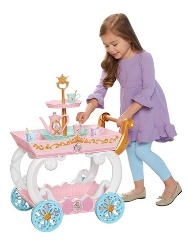 Imagen 3 de 6 de Carrito Mesita Juego De Te De Princesas Disney Para Niñas