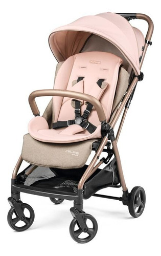 Coche Bebé Peg Perego Selfie Plus Liviano Cierre Automático Color Mon Amour Chasis Dorado