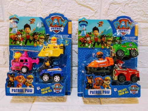 Set 1: Paw Patrol - 5 Figuras Articuladas Luminosas