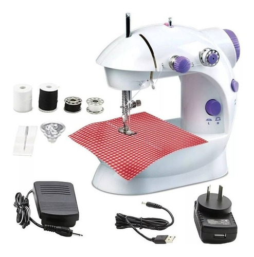 Maquina De Coser Con Pedal Portatil Electrico O Pilas Mini