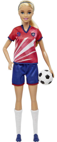 Barbie Muñeca De Moda De Fútbol Con Cola De Caballo Rubia.