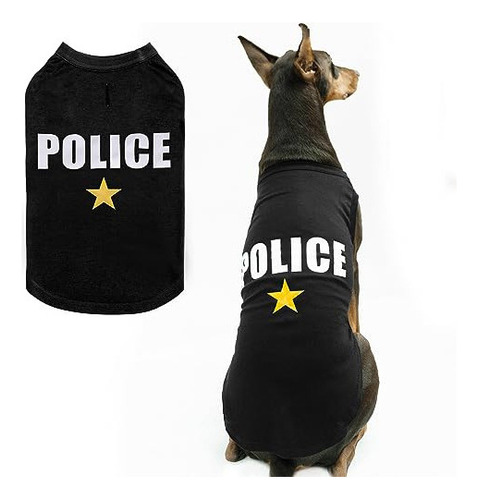 Bingpet Camisa De Policía Para Perros, Camiseta De Verano D