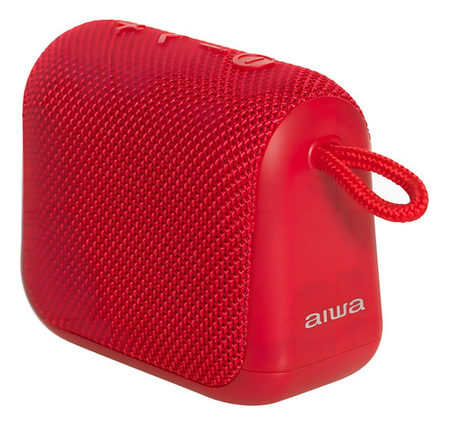 Bocina Portatil Aiwa Impermeable Ipx6 Tws Radio Fm Aw-kf3 Rojo
