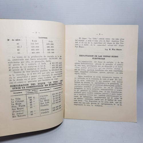 Antiguo Proyecto Dique De La Viña Córdoba 1920 Mag 60520 (Usado)